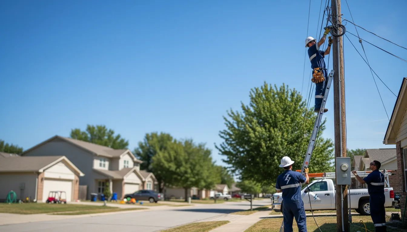 Residential electrician providing installation services in Ellington, CT